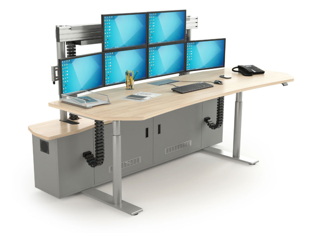 Portiques et supports multi-écrans pour les bureaux - EGIC